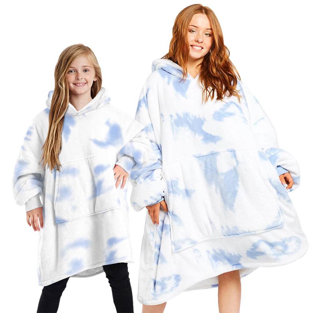 Wear a blanket hoodie on both sides
