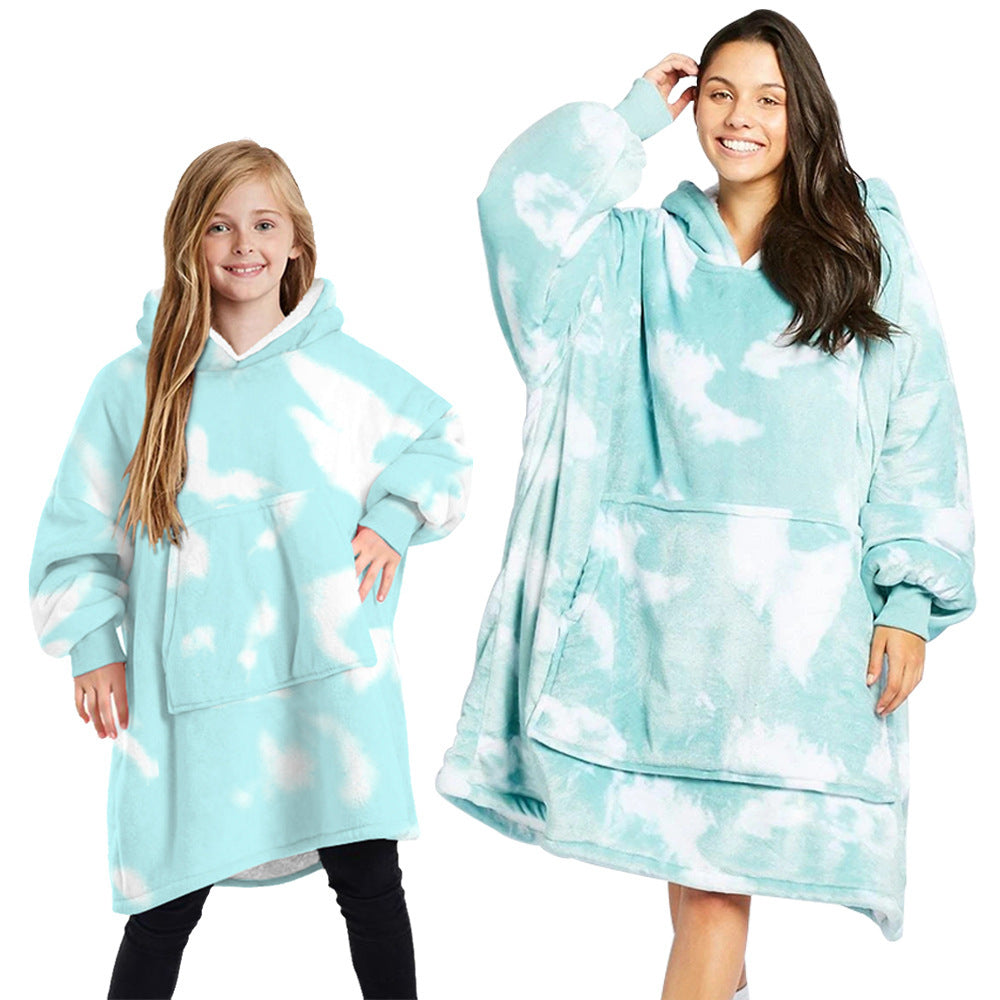 Wear a blanket hoodie on both sides