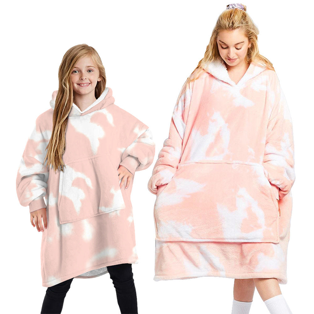 Wear a blanket hoodie on both sides