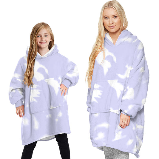Wear a blanket hoodie on both sides