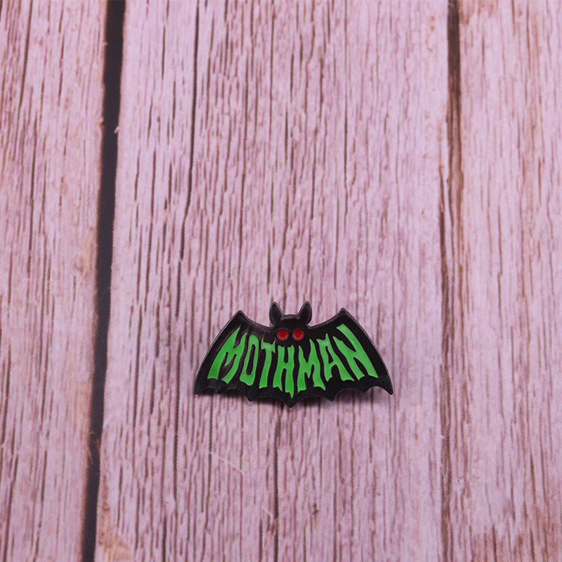 Mothman Symbol Enamel Pin - Glow in the Dark