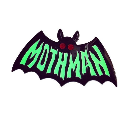 Mothman Symbol Enamel Pin - Glow in the Dark