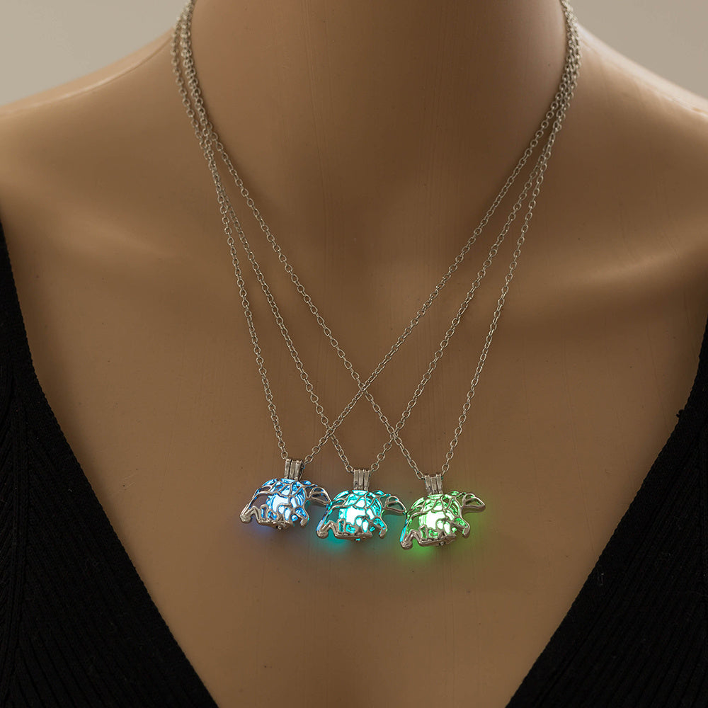 Glow-in-the-dark polar bear necklace