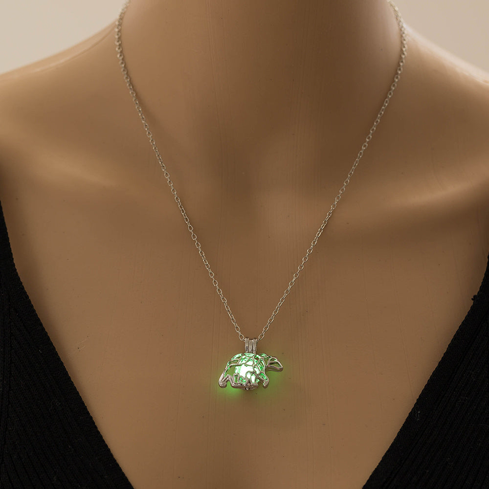 Glow-in-the-dark polar bear necklace