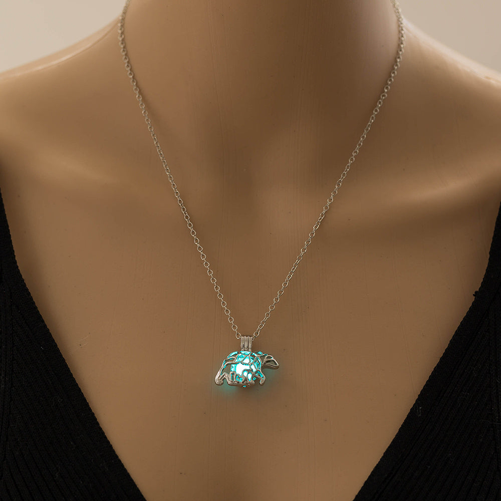 Glow-in-the-dark polar bear necklace