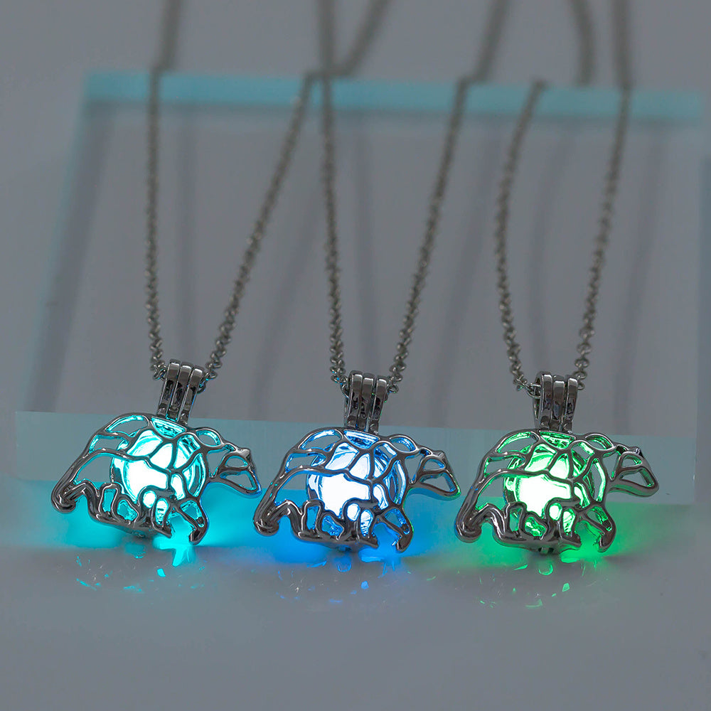 Glow-in-the-dark polar bear necklace